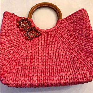 Ann Taylor Woven Straw Purse